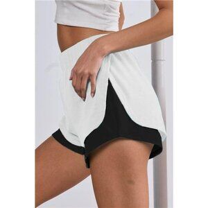 BiBi French Terry Knit Color Block with Sid Slit Shorts
